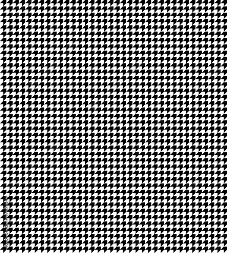 Abstract geometric background. Black and white houndstooth pattern vector. Classical checkered textile design. Vector seamless diagonal op art arrow pattern.