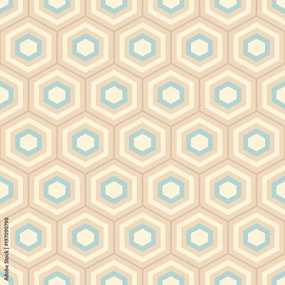 Fototapeta premium Seamless geometric abstract pattern of color hexagons.