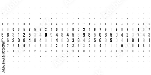 Abstract halftone texture with numbers.