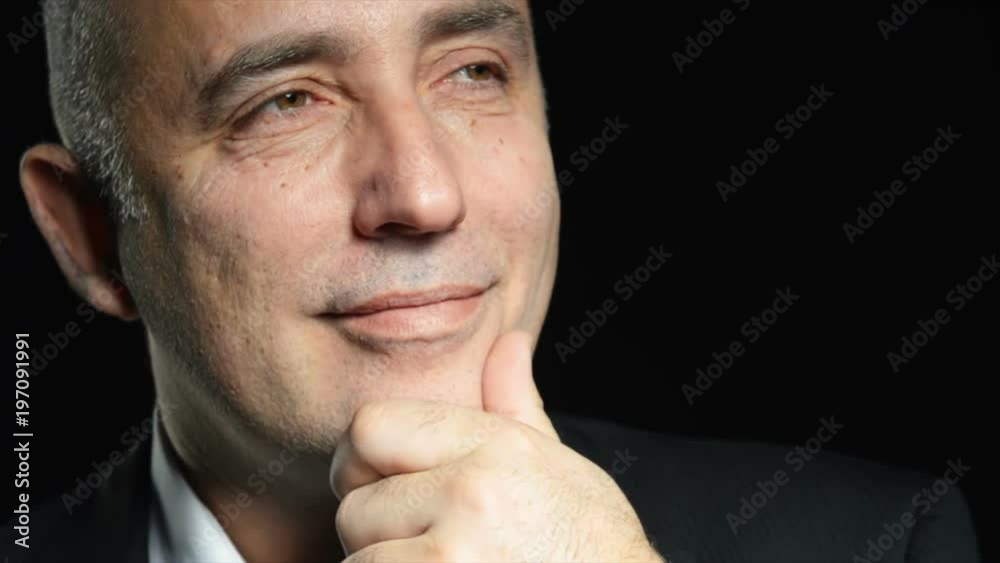 Smiley pensive senior man Smiley pensive senior man