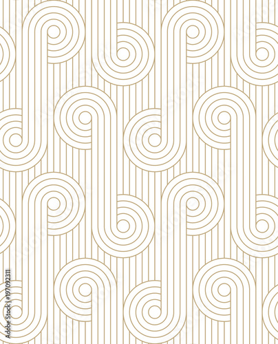 Wallpaper Mural Abstract geometric vector pattern Torontodigital.ca