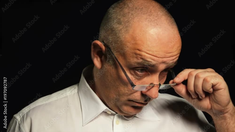 Senior man looking at something Senior man looking at something