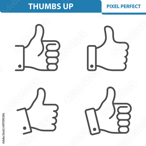Thumbs Up Icons. Professional, pixel perfect icons depicting various thumbs up concepts. EPS 8 format