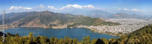 mount Annapurna and Manaslu panorama