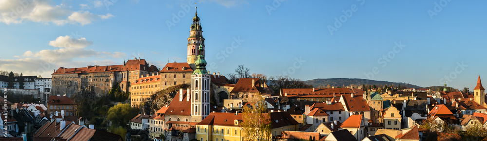 custom made wallpaper toronto digitalPanorama of Cesky Krumlov.