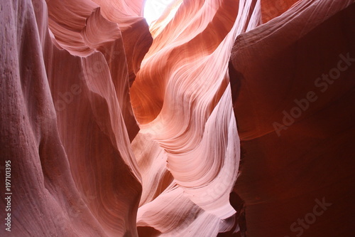 Navajo sandstone walls in Antelope Canyon, Arizona