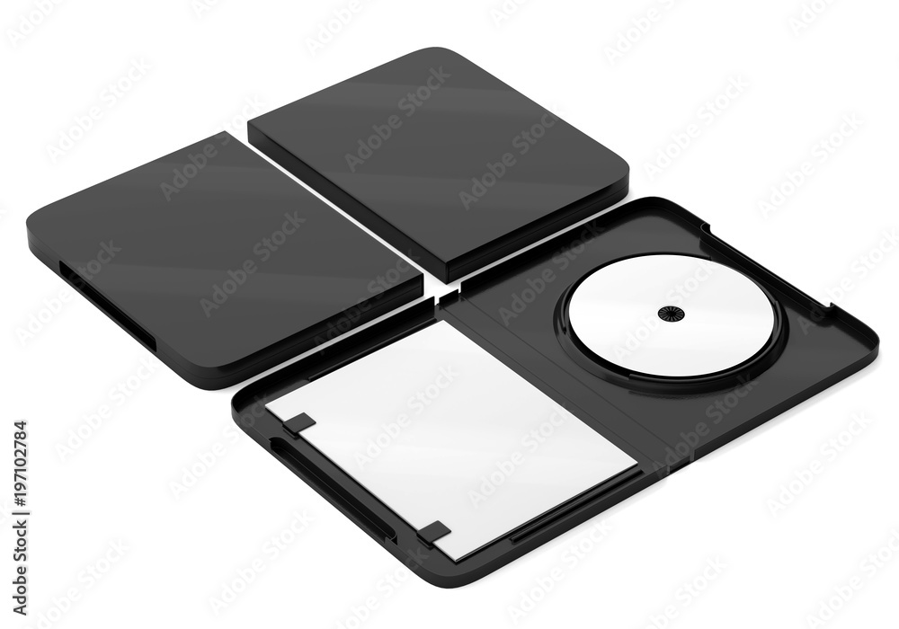 CD DVD Disc plastic box mockup. Perspective view. CD DVD Disc plastic box mockup. Perspective view.