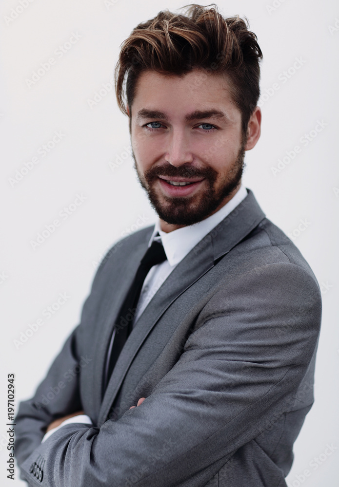 Portrait of a handsome man smiling, isolated on white Portrait of a handsome man smiling, isolated on white