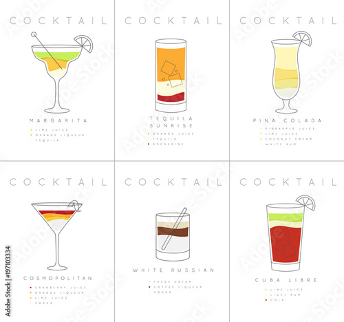Poster cocktails Margarita