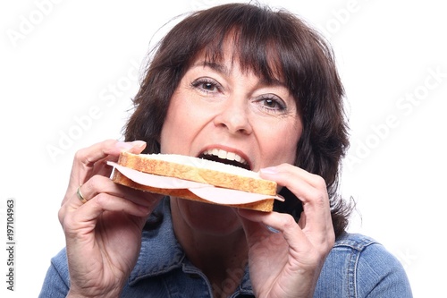 Mature woman with bread