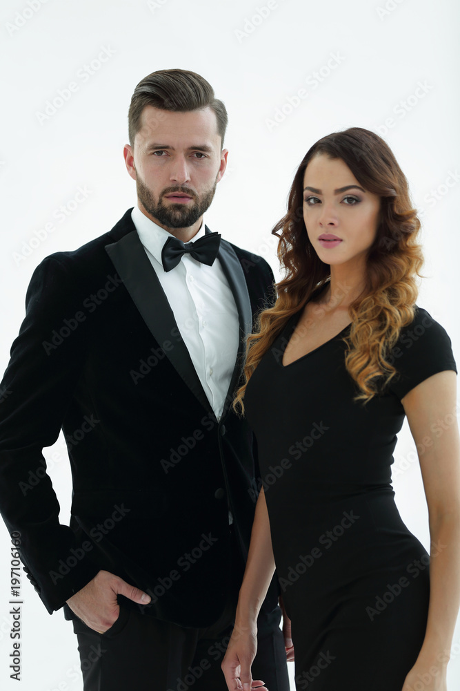 Successful business couple is standing Successful business couple is standing