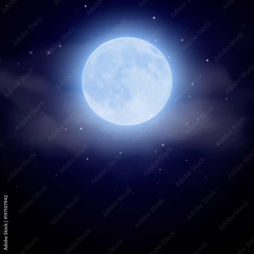 Fototapeta premium realistic vector moon