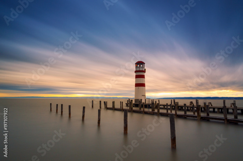 Lighthouse at Lake Neusiedl at sunset © Kavita