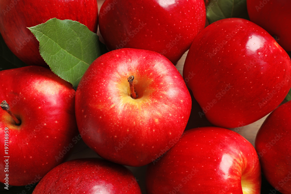 Fresh red apples, closeup Fresh red apples, closeup