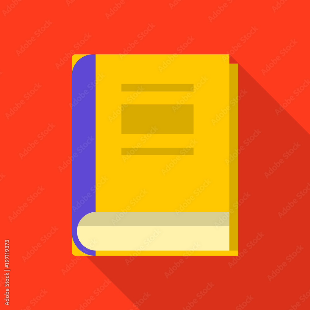 Book icon, flat style