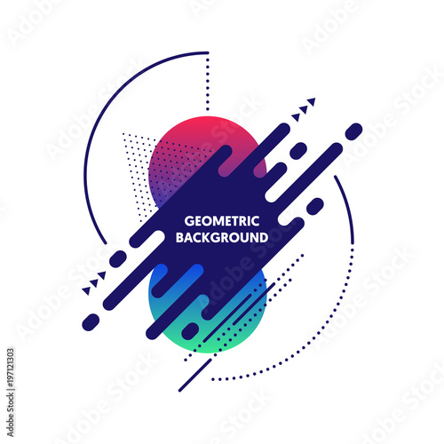 Abstract gradient background decorative with geometric shape