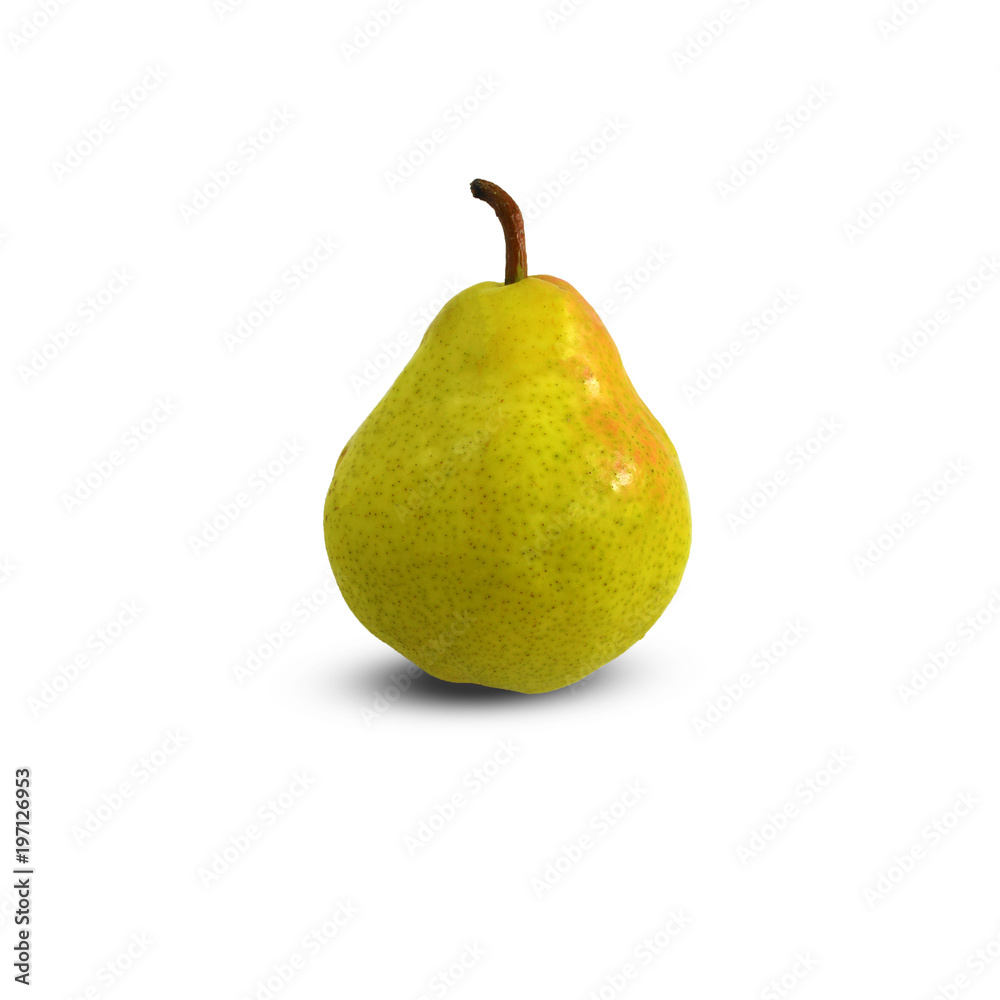 Pear yellow green isolated on the white background Pear yellow green isolated on the white background