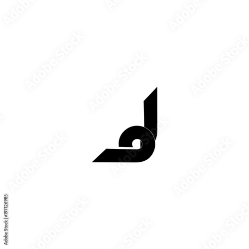 art of letter j logo vector