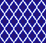 thai pattern blue and white