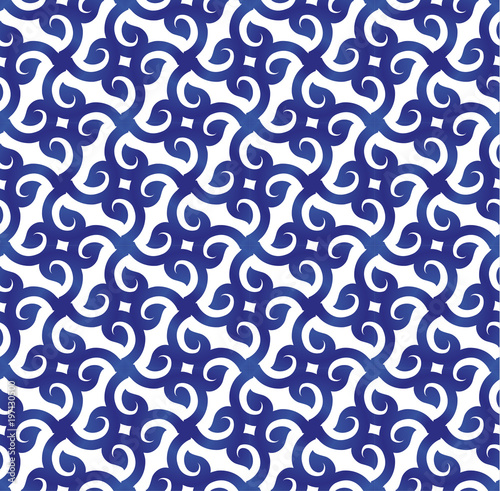 abtract blue and white pattern seamless
