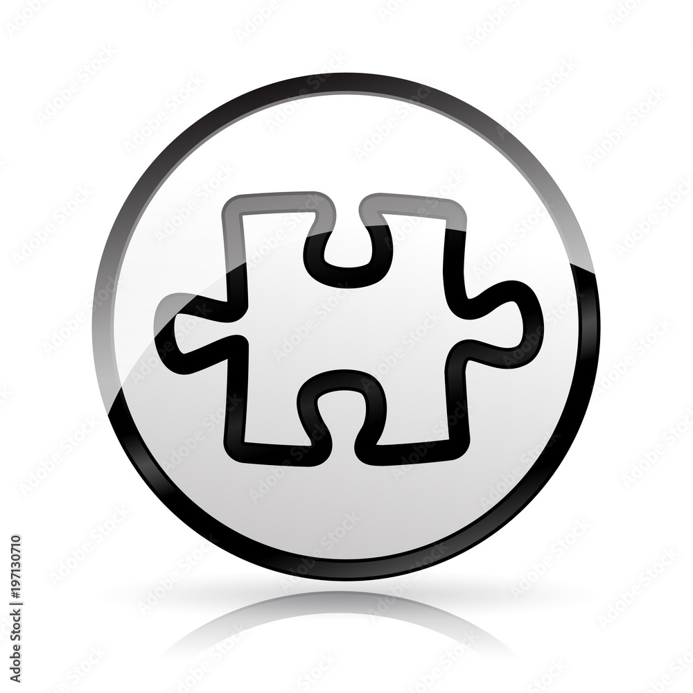 puzzle part icon on white background puzzle part icon on white background