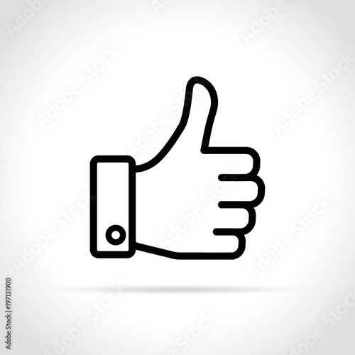 thumb up icon on white background