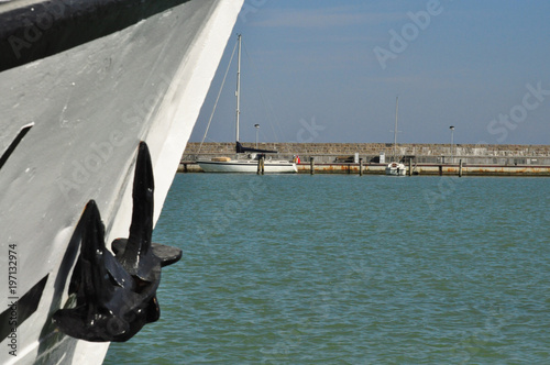 Nahaufnahme, Fischkutter, Schiffsbug photo