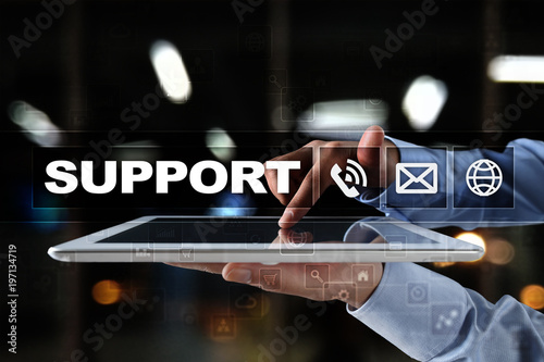 Technical support. Customer help. Business and technology concept.