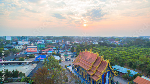 Chiang Rai Blue Temple or Wat Rong Seua Ten is located in Rong Suea Ten in the district of Rimkok a few kilometers outside Chiang Rai photo