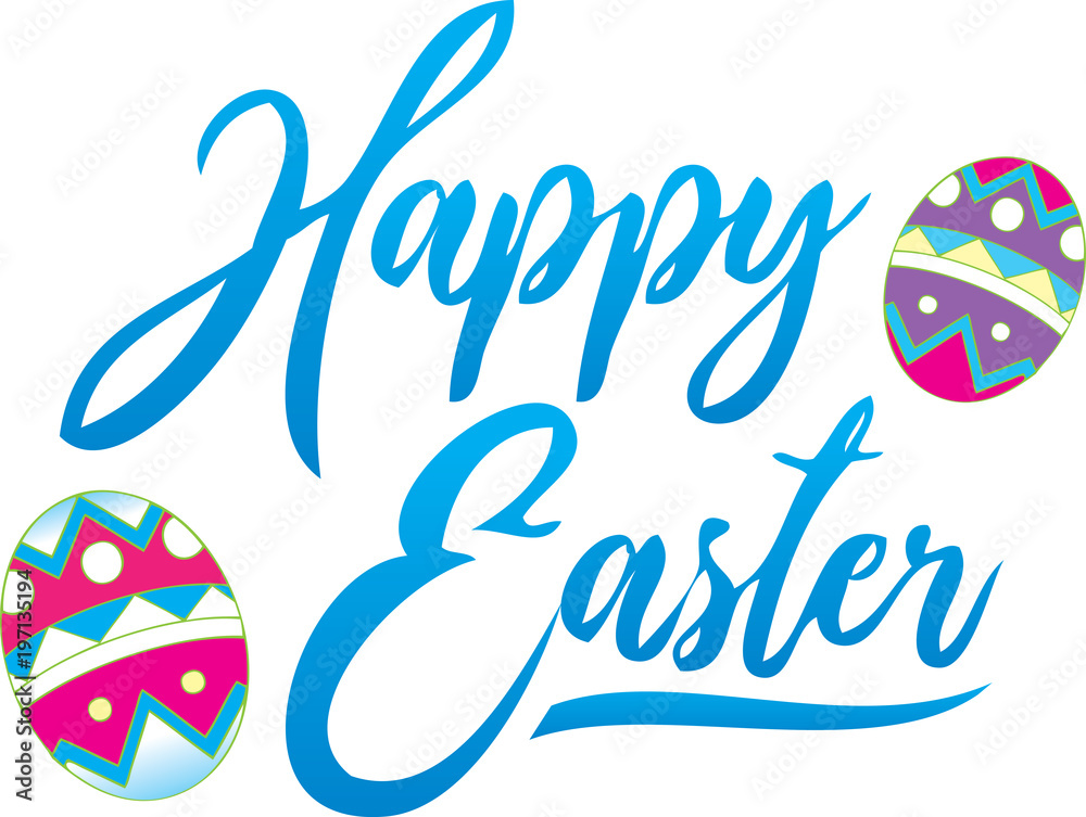 Happy Easter with Eggs Happy Easter with Eggs