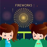 Enjoy firework illustration