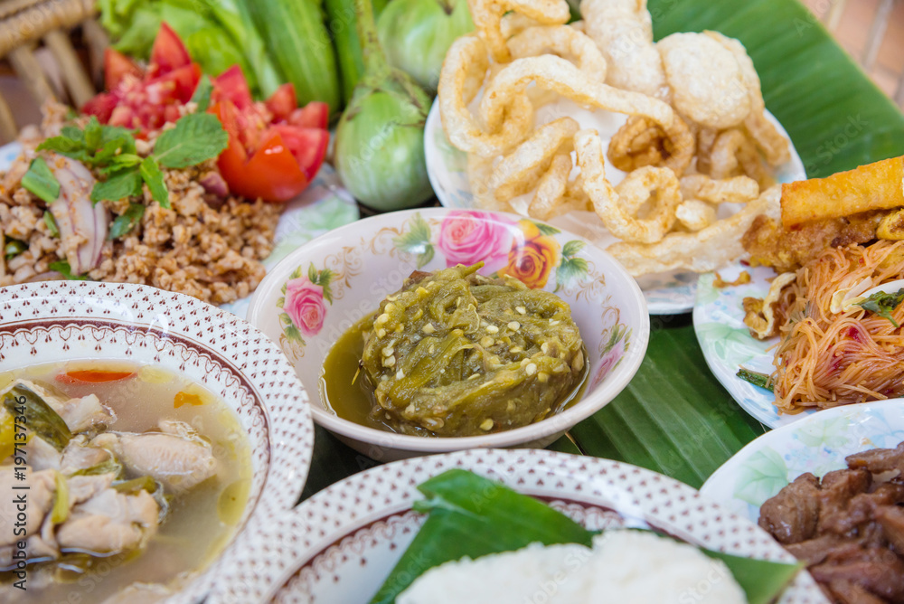 Northern style food of Thailand