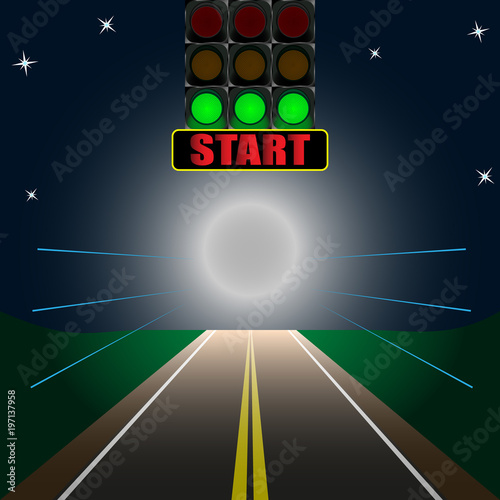 luminous scoreboard start on the road