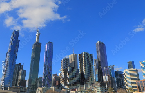 Melbourne downtown cityscape Australia