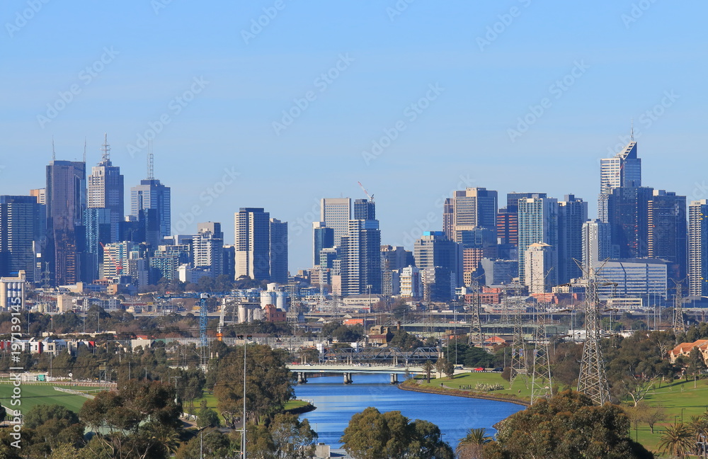 Fototapeta premium Melbourne downtown cityscape Australia