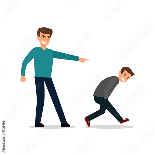 father angry to his son