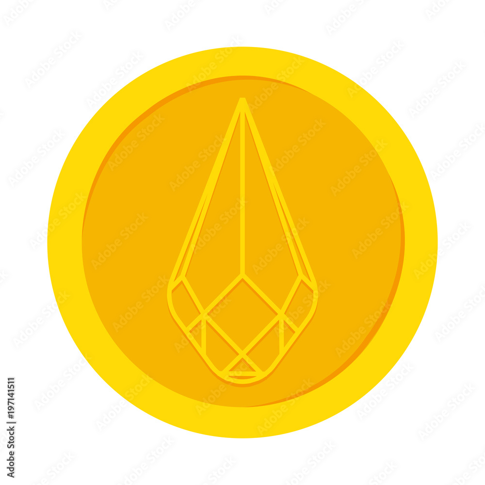 Abstract virtual coin Abstract virtual coin