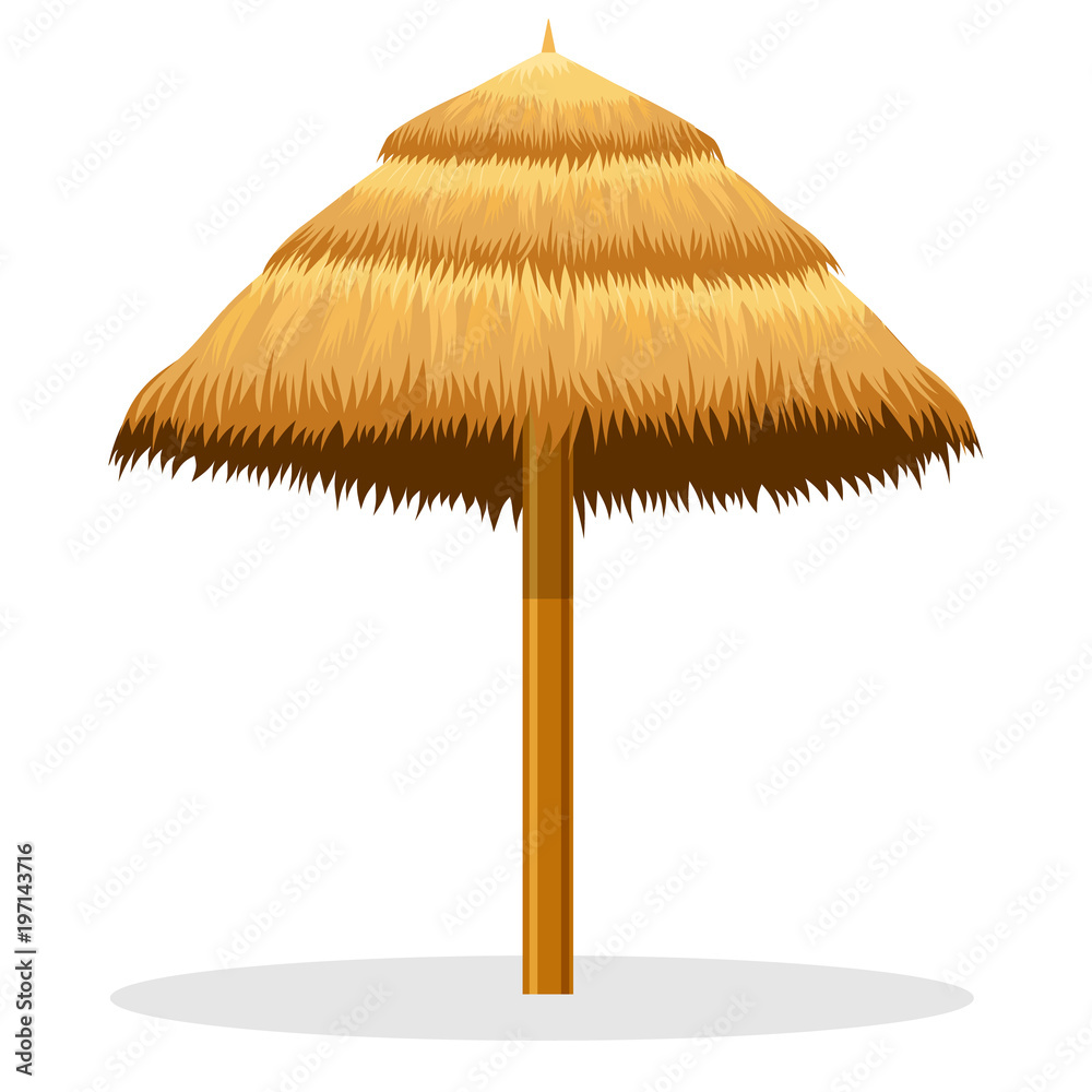 Vecteur Stock beach straw umbrella | Adobe Stock