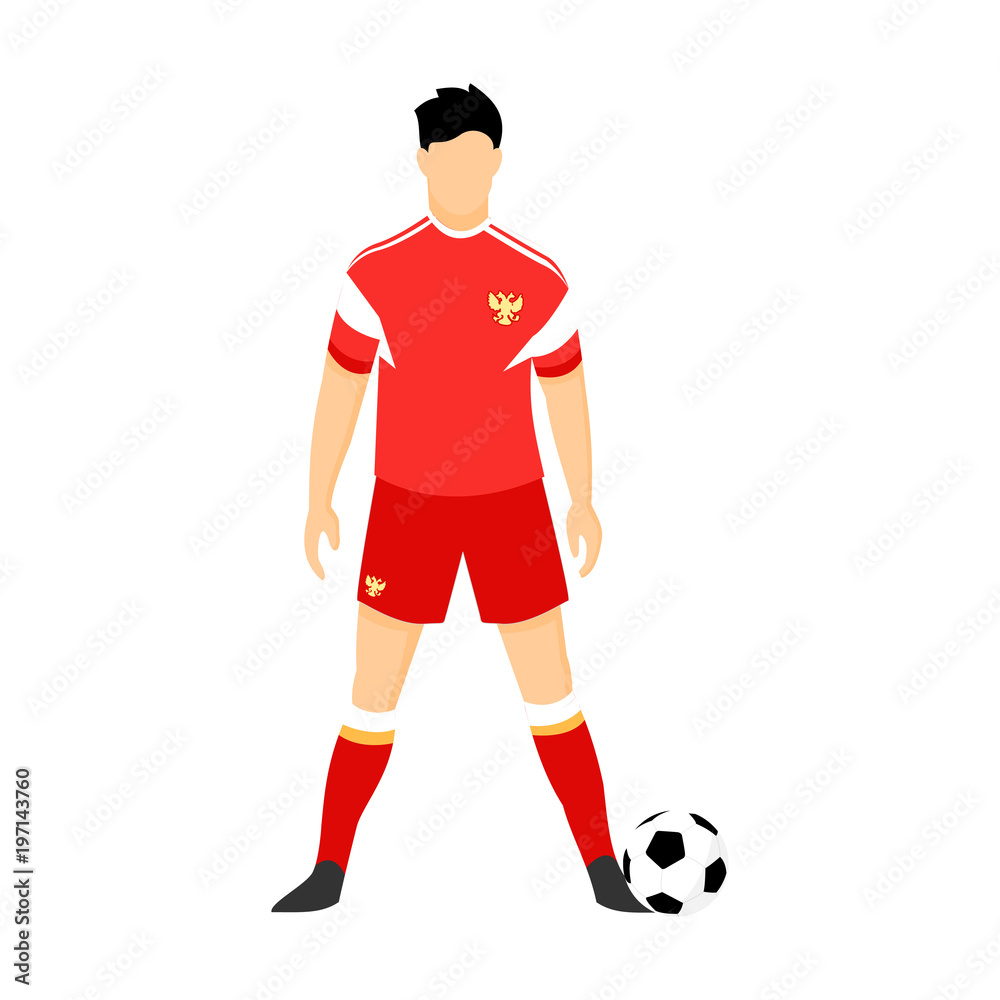 Russia Football Uniform National Team Illustration