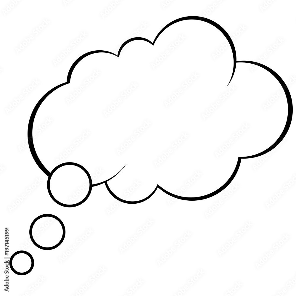 Thought Bubble in Pop Art Comics Style. vector Template Thought Bubble in Pop Art Comics Style. vector Template
