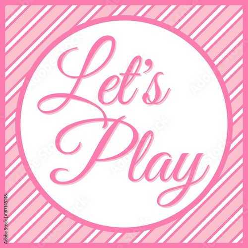 Let's play banner - pink