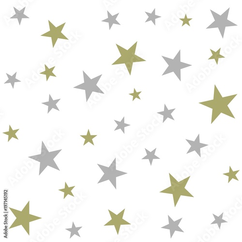 Christmas holiday background, seamless pattern with stars. Vector illustration.