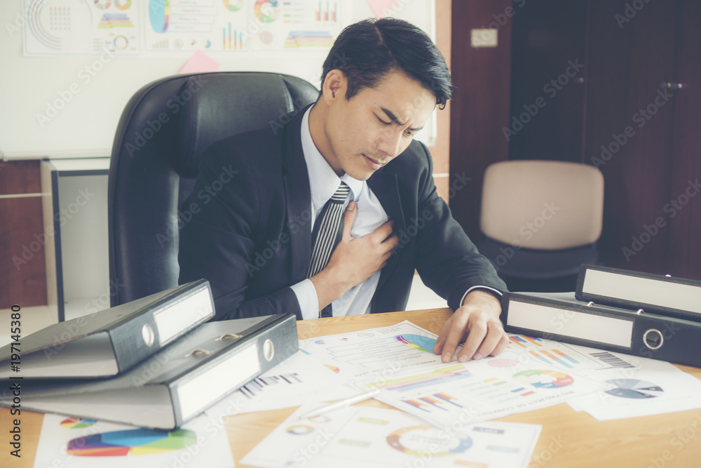 Fototapeta premium Businessman is heart disease.