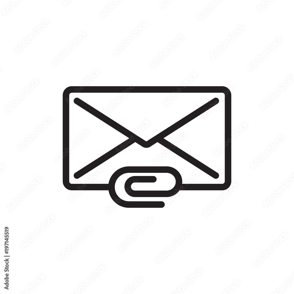 mail attachment outlined vector icon. Modern simple isolated sign. Pixel perfect vector illustration for logo, website, mobile app and other designs mail attachment outlined vector icon. Modern simple isolated sign. Pixel perfect vector illustration for logo, website, mobile app and other designs