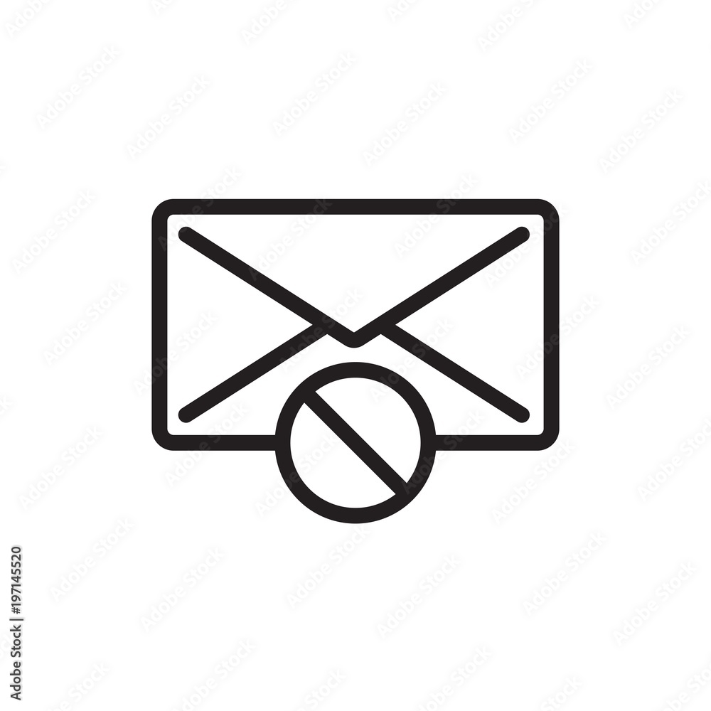 block mail outlined vector icon. Modern simple isolated sign. Pixel perfect vector illustration for logo, website, mobile app and other designs block mail outlined vector icon. Modern simple isolated sign. Pixel perfect vector illustration for logo, website, mobile app and other designs