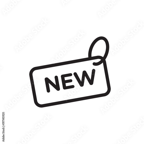 new sign with handle outlined vector icon. Modern simple isolated sign. Pixel perfect vector  illustration for logo, website, mobile app and other designs