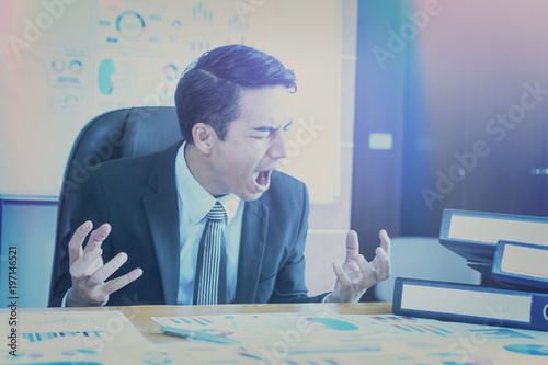 stressed business man in th...