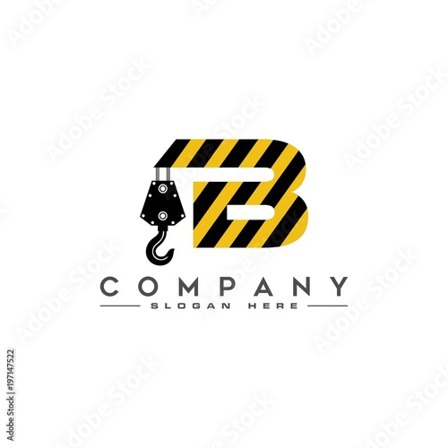 sophisticated luxury logos, concept logo excavator letter B, real estate, construction , initials icon design