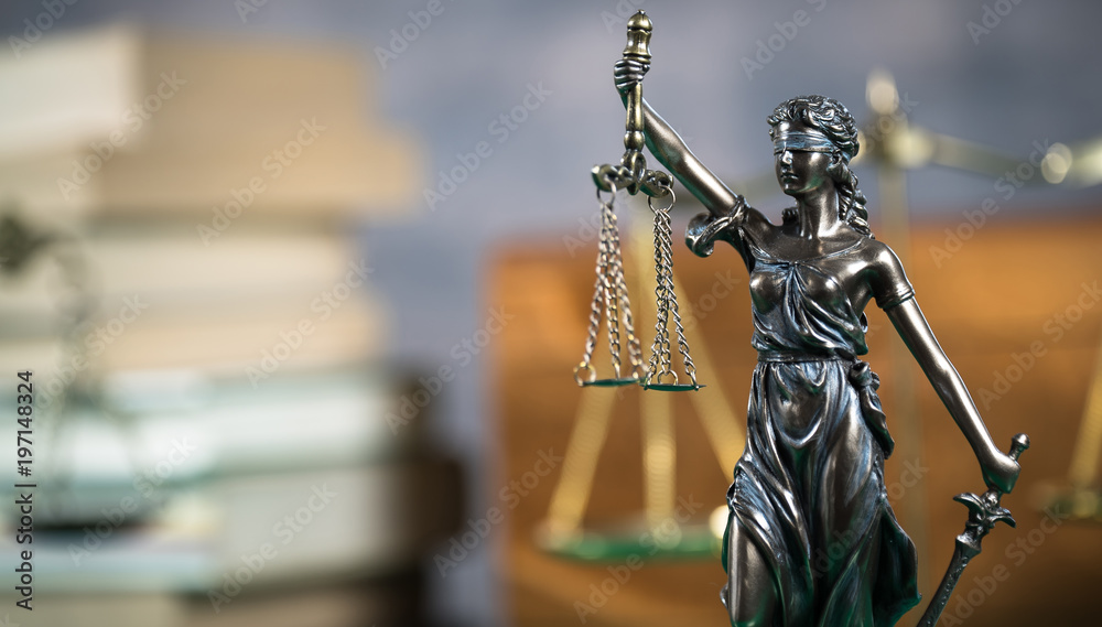 Law and Justice concept. Gavel of the judge, books, scales of justice. Brown background, Courtroom theme. Law and Justice concept. Gavel of the judge, books, scales of justice. Brown background, Courtroom theme.