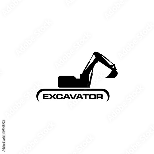 excavator logo vector
